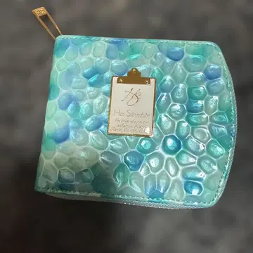 하스케줄 투톤 접이식 지갑 스카이블루 그라데이션