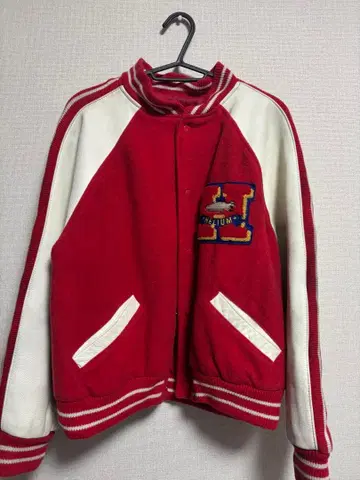 HELIUM 바시티 자켓 레드/화이트