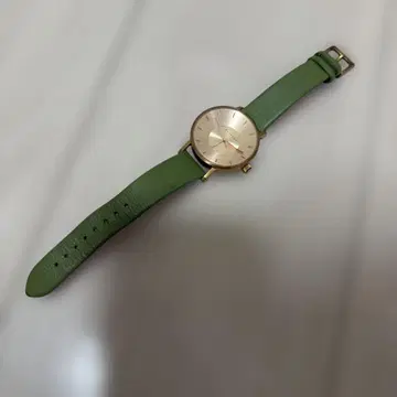 KLASSE14 그린 가죽 손목시계