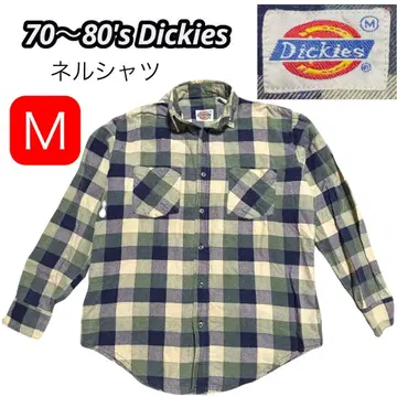 70~80년대 빈티지 Dickies 플란넬 셔츠 M 사이즈