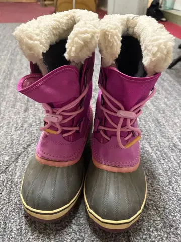 SOREL 핑크 그레이 부츠 35