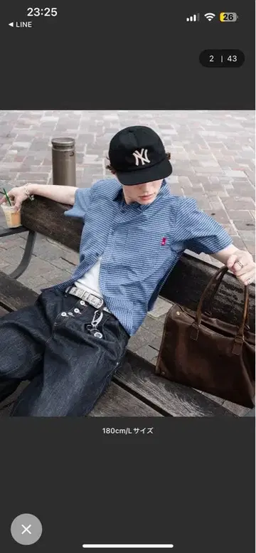 kutir 크롭 오버사이즈 체크 셔츠