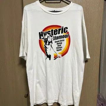 HYSTERIC GLAMOUR 그래픽 T셔츠 L사이즈 화이트