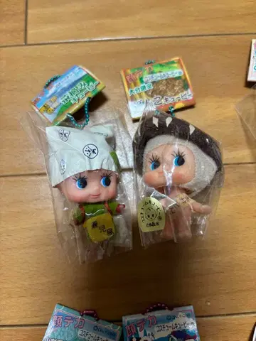 지역 한정 얼굴 큰 큐피 키링 세트 차 따기 돈코