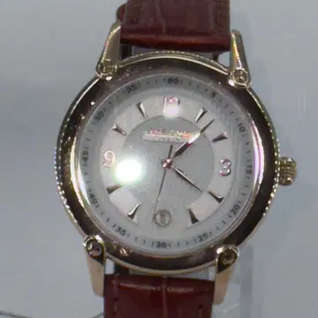 아날로그 쿼츠 손목시계 실버/브라운