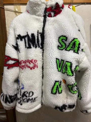 ZARA 그래피티 자수 플리스 자켓