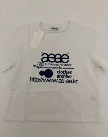 aeae 프린트 T셔츠 화이트