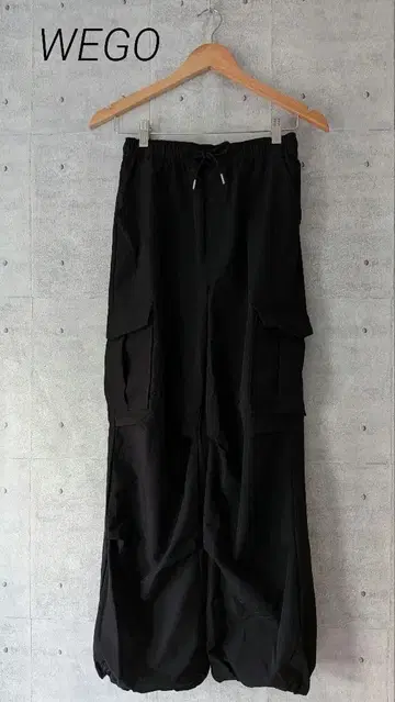 WEGO 위고 이지 파라슈트 카고 팬츠 블랙 S 사이즈