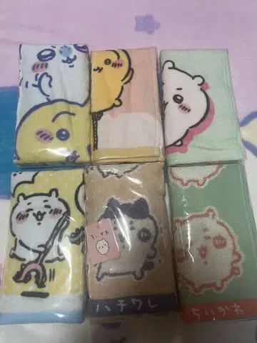 치이카와 페이스 타월 6종 세트