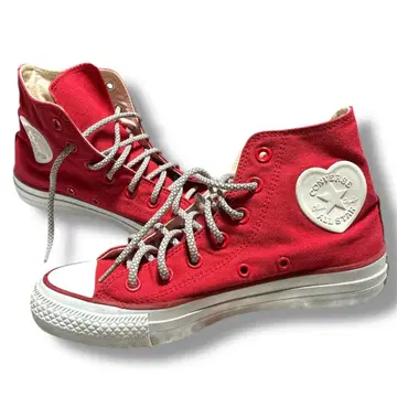 컨버스 올스타 하이컷 스니커즈 빨간색 하트 24 신발