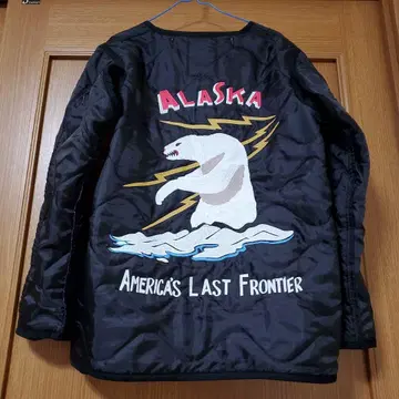 [ 특가 ] 휴스턴 ALASKA 자수 M65 퀼팅 라이너 블랙