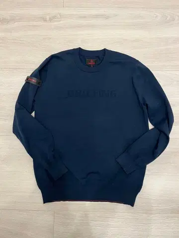 BRIEFING 네이비 로고 스웨터