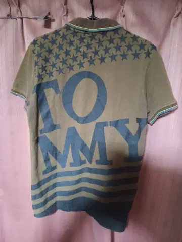 TOMMY 올리브 그린 피케 셔츠