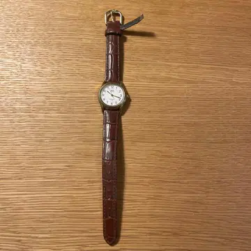 시티즌 Q&Q 손목시계 쿼츠 손목시계 브라운 가죽