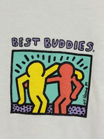 1989년 키스 해링 USA제 아트 예술 T셔츠 빈티지