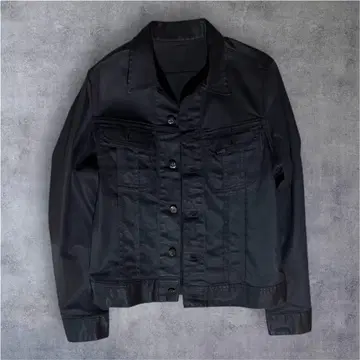 코팅 데님 재킷 블랙 y2k 아카이브