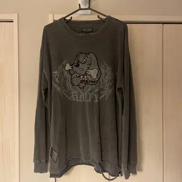 최종 가격 인하 갈피 염색 염색 왕왕 보로보 롱 슬리브 티셔츠