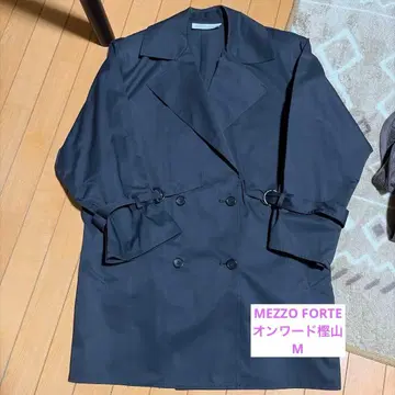 MEZZO FORTE 블랙 숏 트렌치코트 온워드 카시야마