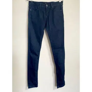 새상품급 EMODA 다크 네이비 블루 스키니 데님 스트레치