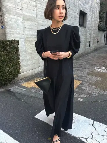 ameri MEDI 2WAY 퍼프 슬리브 드레스