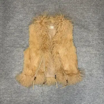 [새상품급] Ungrid 토끼 라무 퍼 베스트 여성용 프리 사이즈