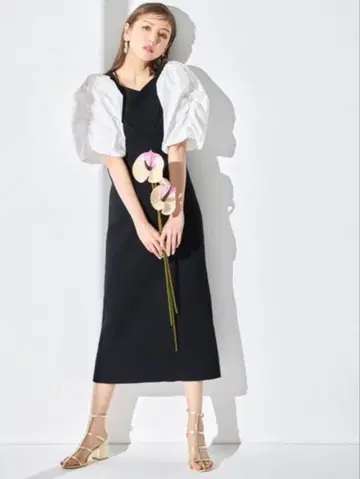 CELFORD 퍼프 슬리브 원피스 블랙