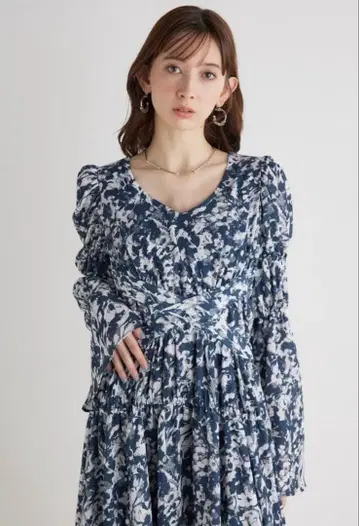 크로스 BELT 개더 플레어 OP / rienda ( rienda )