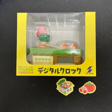 별의 커비 따끈따끈! 푸푸푸 채소 디지털 시계 & 씰 2장