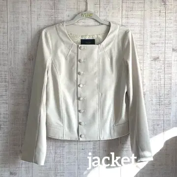 여성용 노카라 자켓 M 그레이지 베이지