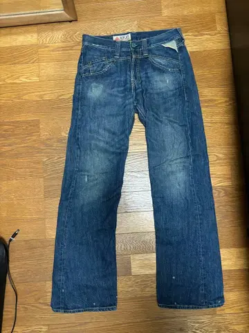 Replay 스트레이트 데님 팬츠 다크 블루