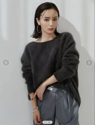 새상품 anuans 라쿤 보트넥 니트 풀오버