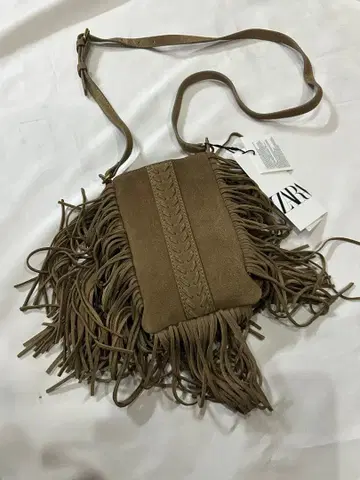 ZARA 프린지 숄더백 M