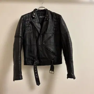 천연 가죽 라이더 자켓