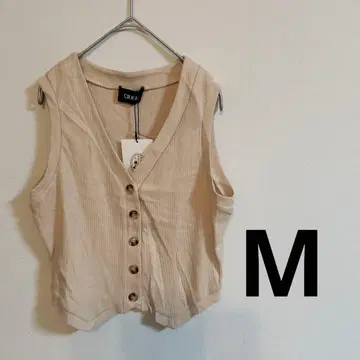 CIDER 베이지 V넥 베스트 M 사이즈 택 포함 새상품