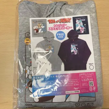 톰과 제리 후드 맨투맨 그레이