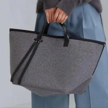 별주 H.V.F.N 토트백 보트형 빅 소가죽 그레이