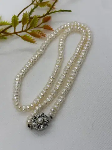 담수 펄 진주 목걸이 화이트칼라(1118 )