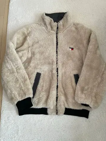 타미힐피거 플리스 자켓 리버서블