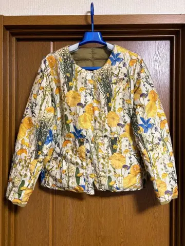 TAION graniph Lady F 꽃무늬 다운 자켓 리버서블