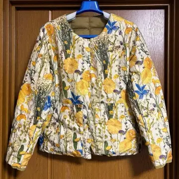 TAION graniph Lady F 꽃무늬 다운 자켓 리버서블