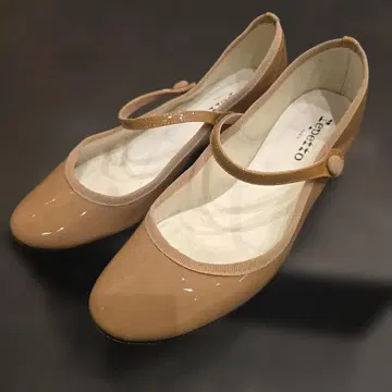 repetto 베이지 스트랩 발레 슈즈 39 24.5cm