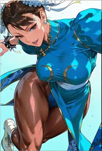 스트리트 파이터 춘리, 캐미, 바람 캔버스 포스터 30.48x45.72