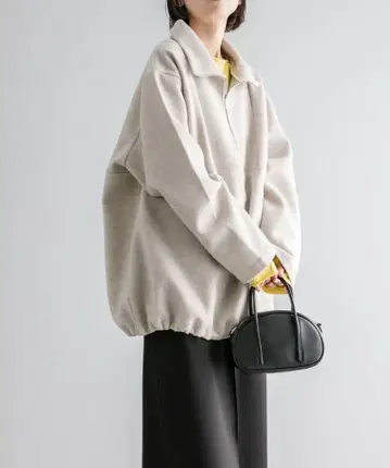 새상품급 mystic 미스틱 기모 하프 지퍼 풀오버 아이보리