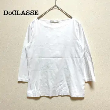 두클라쎄 7부 소매 티셔츠 셔츠 화이트 [ S ] 코튼 100 포트넥