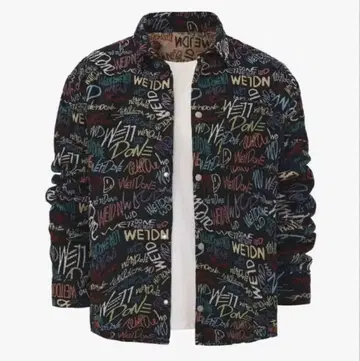 남성용 자켓 컬러풀 그래피티 디자인 셔츠
