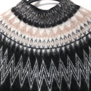 INED 이네드 알파카 울 노르딕 페어아일 스웨터