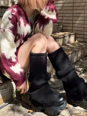 SPIRALGIRL 레그 워머 미들 부츠