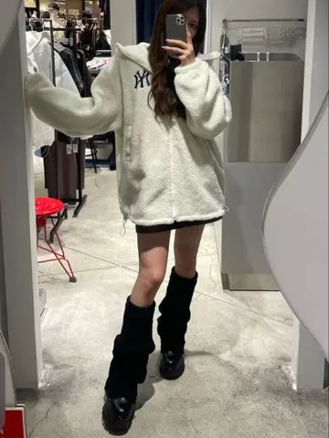 SPIRALGIRL 레그 워머 미들 부츠