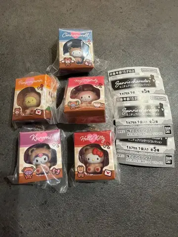 산리오 캐릭터즈 미니어처 패키지 컬렉션 컴플리트 세트 5종