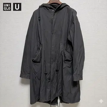 Uniqlo U 유니클로 모즈 코트 차콜 그레이 L
